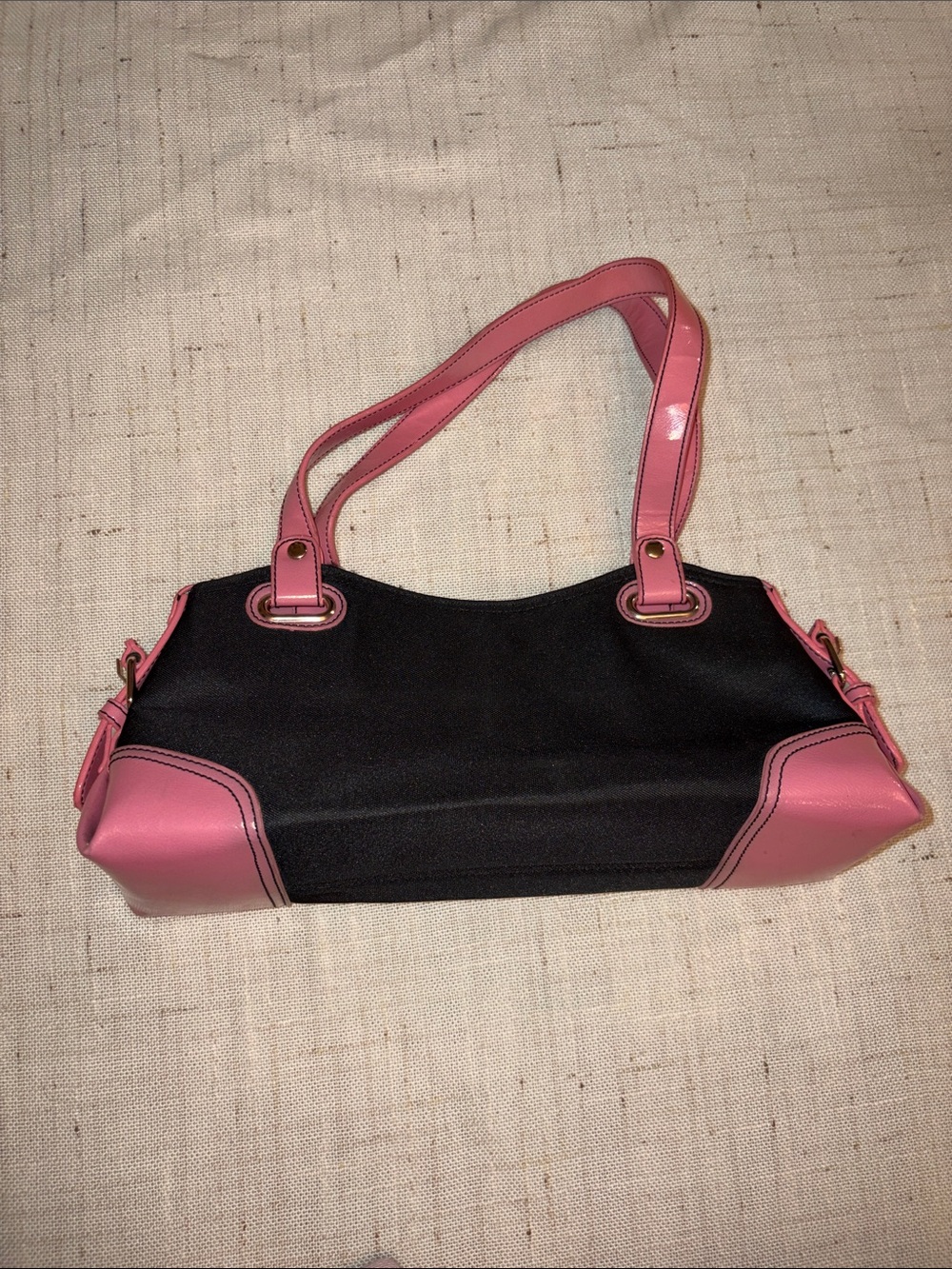 Chinese Laundry Y2K Pink & Black Shoulder Bag | Mini Baguette Purse